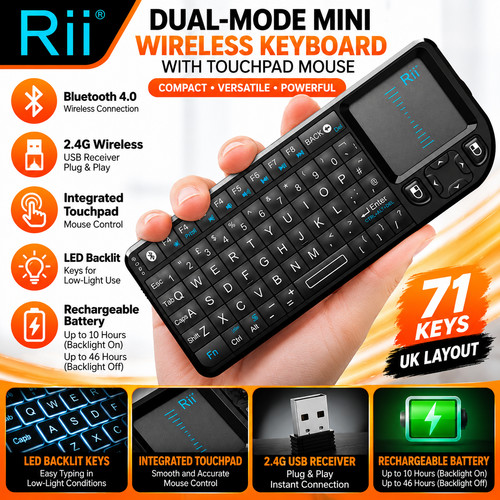 Rii mini wireless keyboard - wireless,